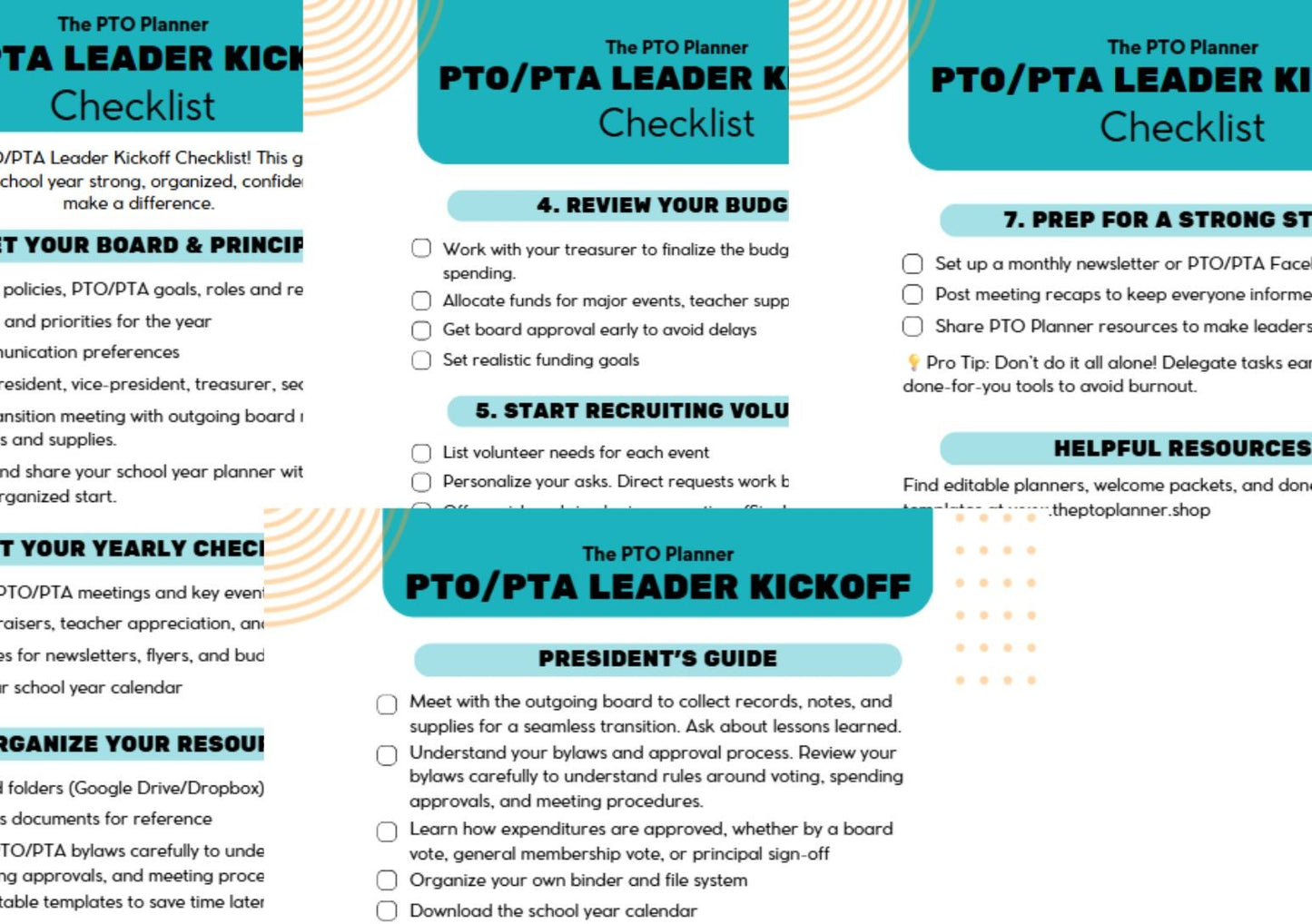 PTO Leader Kickoff Checklist. Your Start of Year Guide for PTOs and PTAs