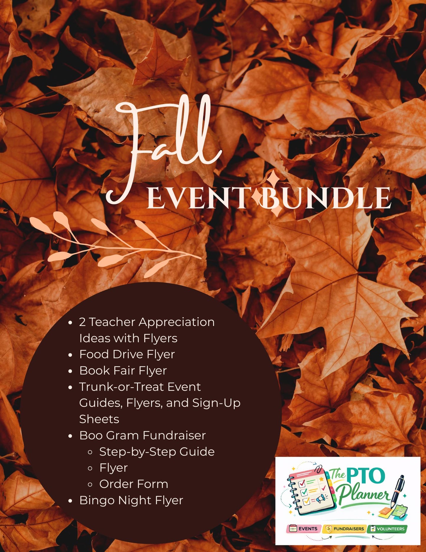 Fall PTO Bundle. Trunk or Treat, Boo Gram, Bingo Night and More