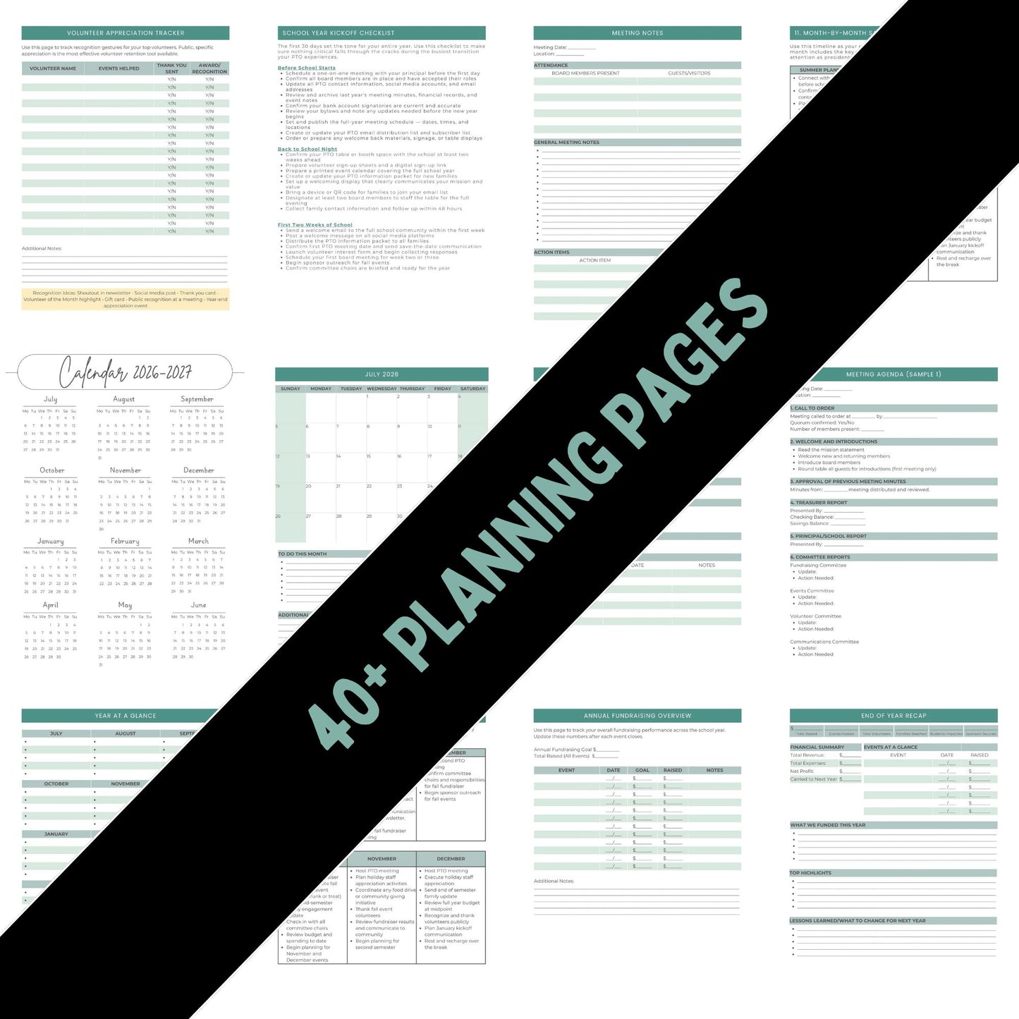 The 2026-27 PTO Planner. The Complete School Year Planning System.