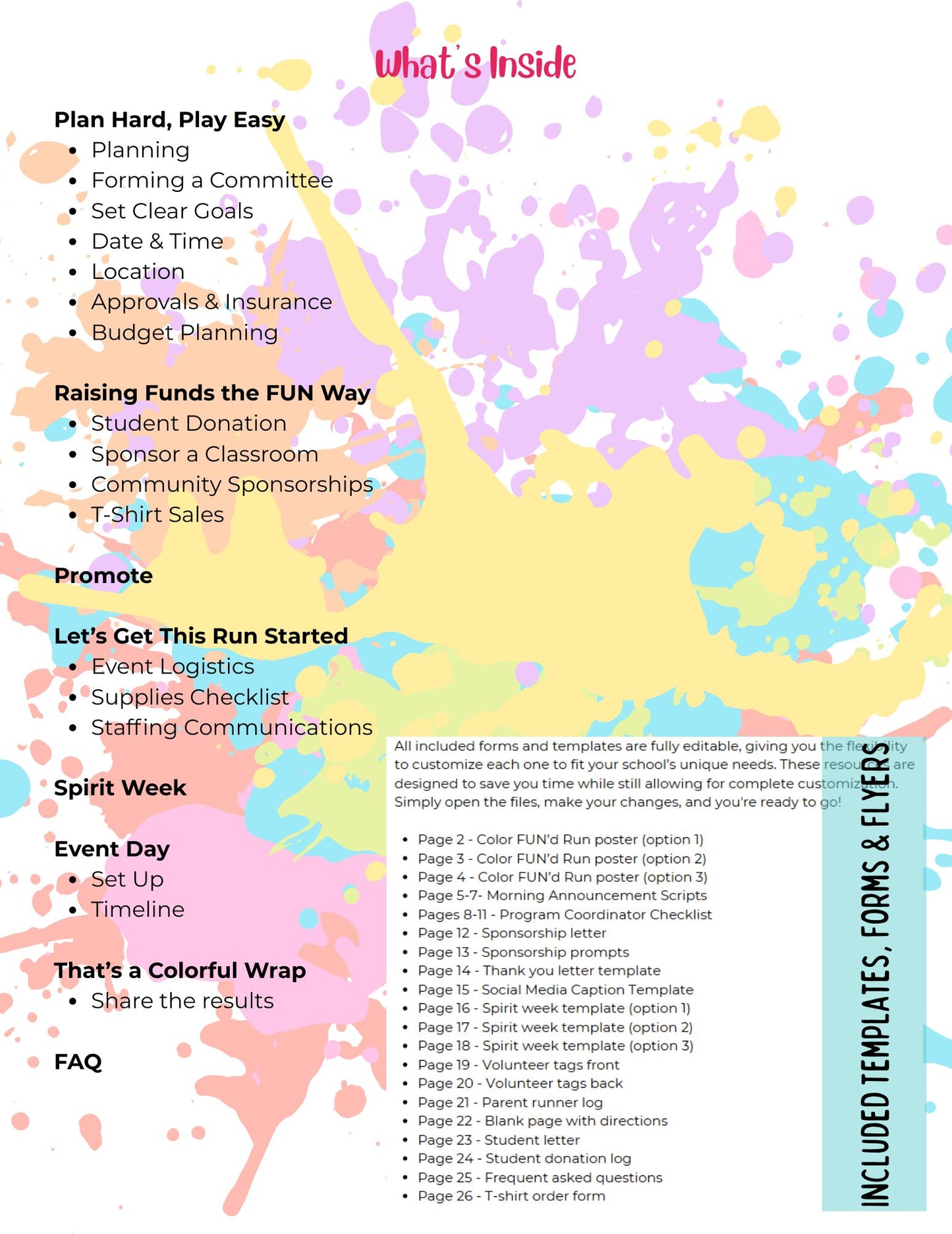 Splash, Dash and Raise Cash! Your Step by Step Guide to a Successful Color FUN'd Run