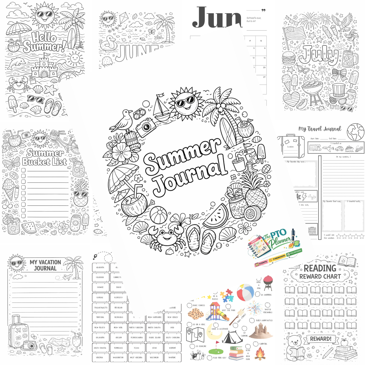 Summer Activity Journal. A Fun Print-at-Home Guide for Kids