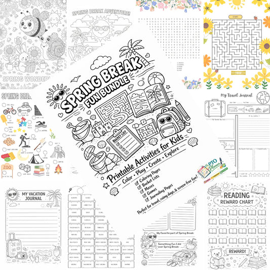 Spring Break Activity Journal. A Fun Print-at-Home Guide for Kids