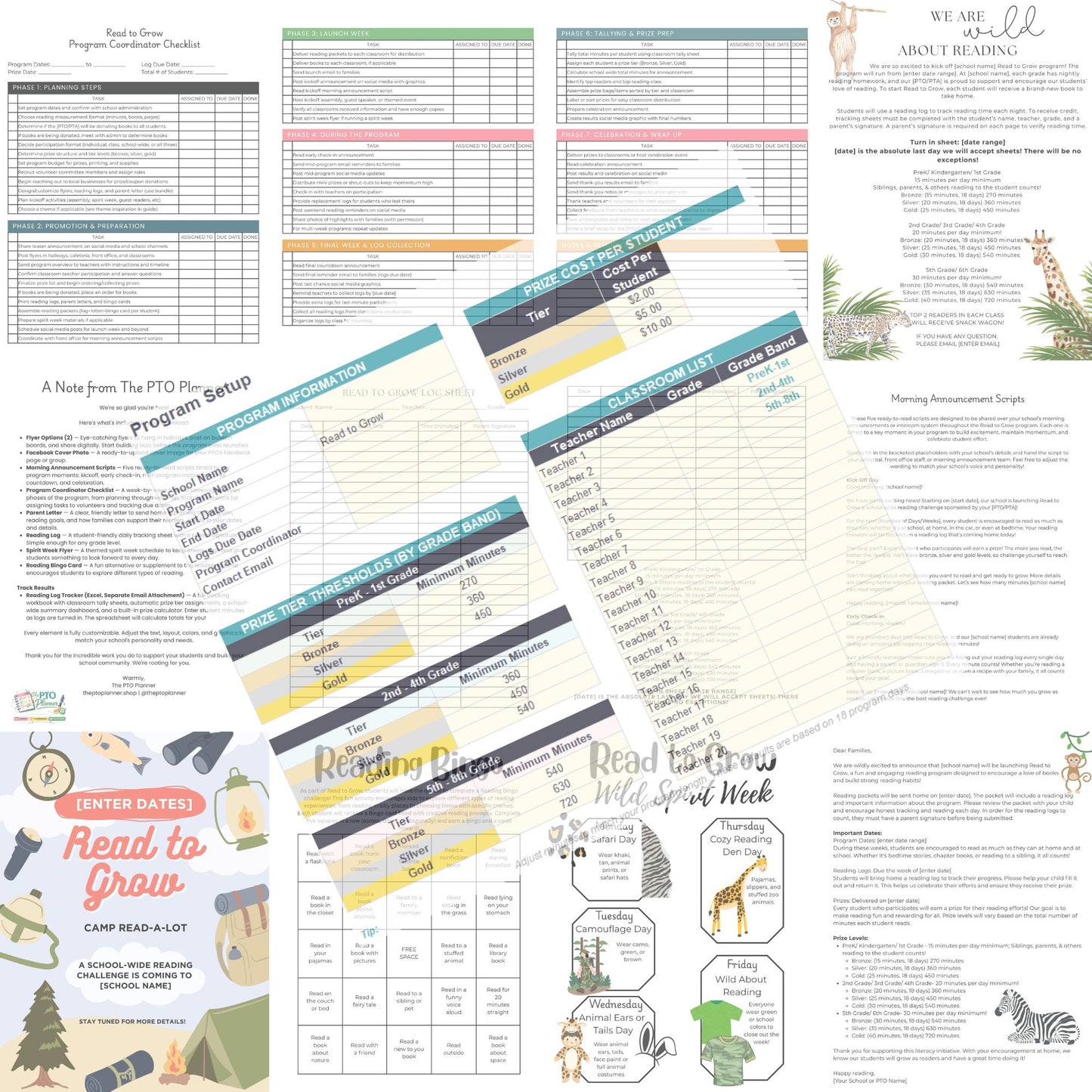 The Read to Grow Bundle. School Reading Challenge Kit for PTOs
