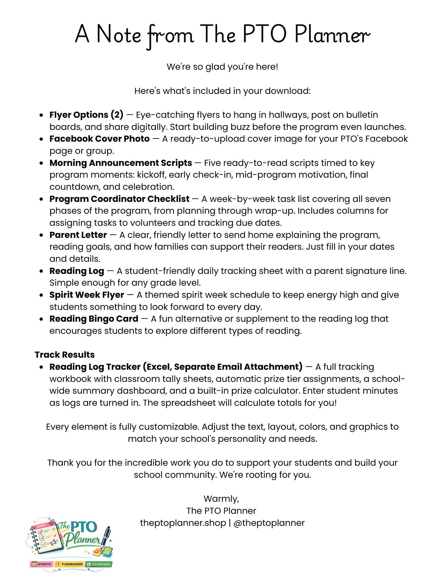 The Read to Grow Bundle. School Reading Challenge Kit for PTOs